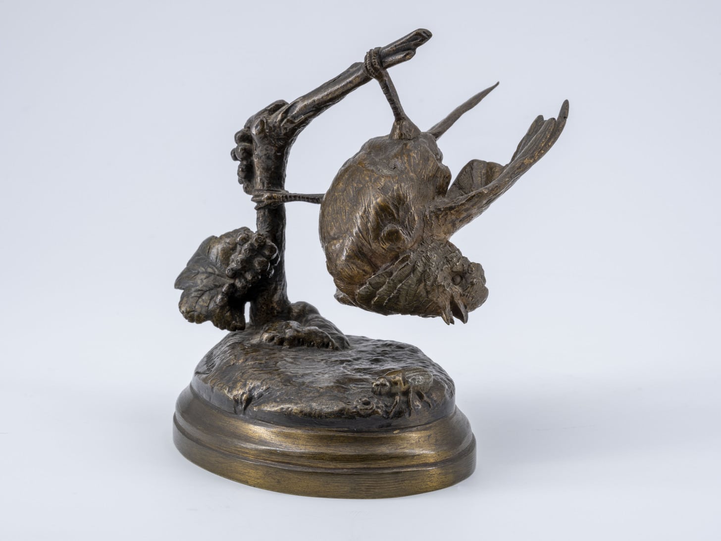 Bronze Oiseau piégé, Paul Comolera (1818 - 1897)