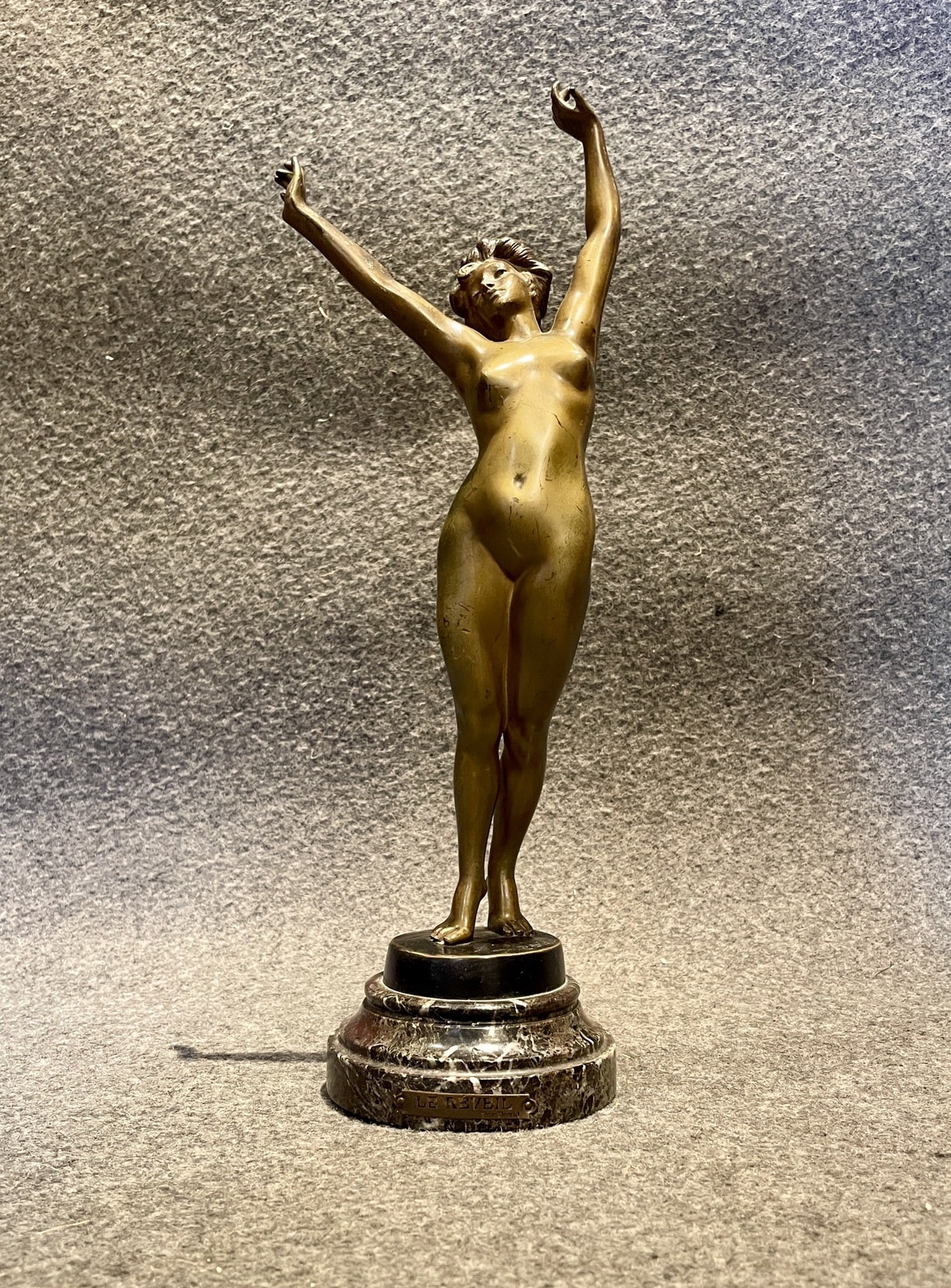 Bronze « Le Réveil » signé Fernand David (1872 - 1926)